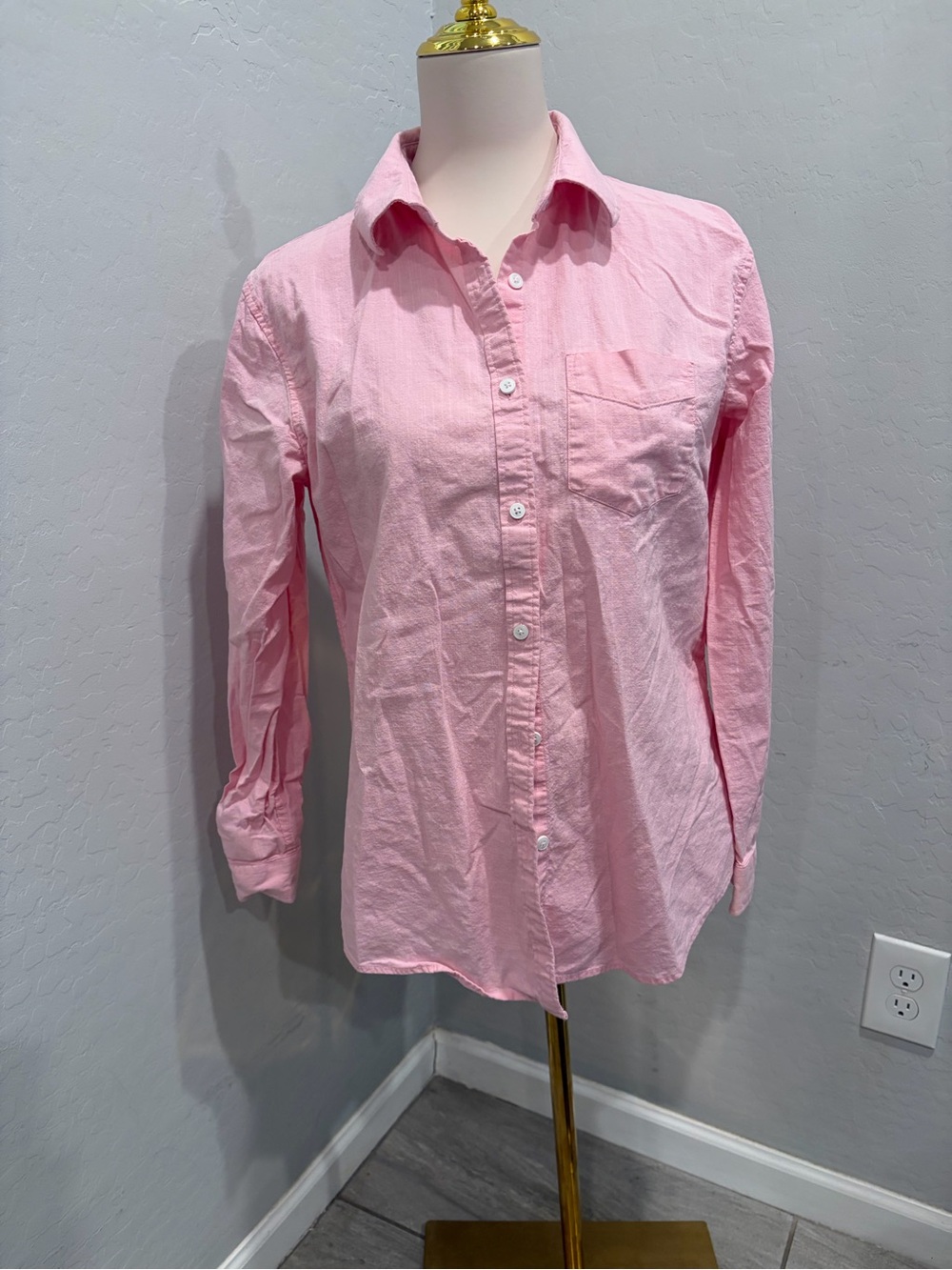 Women's Soft Pink Button-Down Shirt